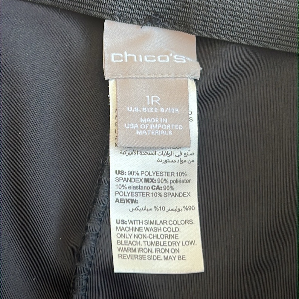 CHICO’S Knit Pull-On Black Velvet Leggings - Picture 6 of 11